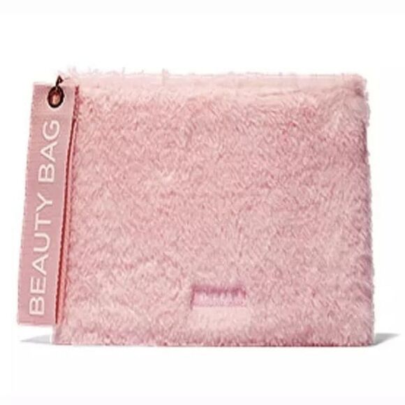 Benefit Handbags - Benefit NWOT Light Pink Faux Fur 7in X 9in Cosmetic/Travel/Makeup Bag 🐈